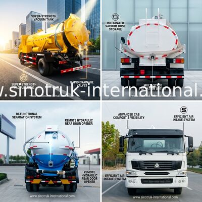 Camion 15-18CBM LHD 336HP della pompa del carro armato settico/camion vuoto delle acque luride