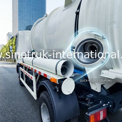 4x2 Camionetto di fognatura leggero 6CBM Capacità 160 CV 8.00R20 pneumatici in acciaio