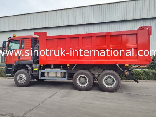 Autocarro con cassone ribaltabile HOWO TX 6x4 ad alta efficienza | Carrozzeria rossa, motore da 400 CV, container da 20 m³, trasporto pesante da 60 tonnellate