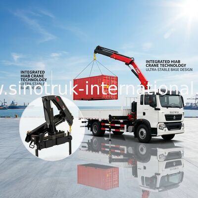Gru montata camion resistente 5 tonnellate di SINOTRUK per risanamento del paesaggio