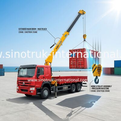 Le 12 tonnellate resistenti di camion di HIAB hanno montato l'ascensore telescopico del carico del camion della gru 6X4 LHD