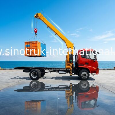 Il camion di LHD 4X2 ha montato la tonnellata SINOTRUK ZZ1127G4215C1 della gru 3,2 dell'asta