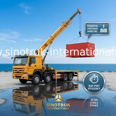 Camion di sollevamento/di trasporto del contenitore ha montato la gru idraulica montata camion della gru