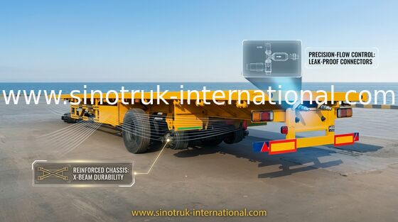 roulotte del letto piano del fascio di 500mm con Front Cargo Truck