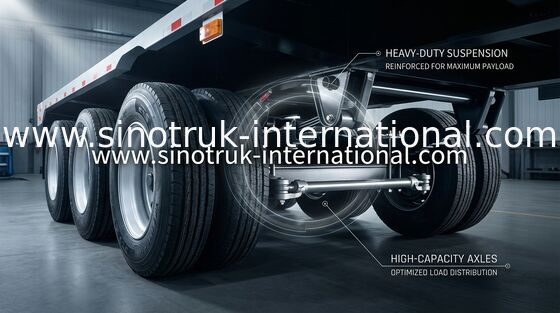 Camion e rimorchio dei semi di Lowbed di quattro assi con l'iso/3C/certificazione IFA/della BV/SGS