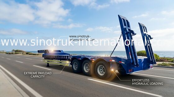 Assi a base piatta idraulici dell'autoarticolato 4 50-80 tonnellate di capacità di carico