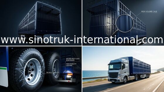 Tri ribaltatore dei semi dell'asse di industria logistica, rimorchio basso del letto dei semi del carico