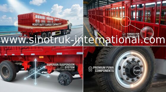 Autoarticolato del letto piano di SINOTRUK per il carico in serie dei contenitori di trasporto