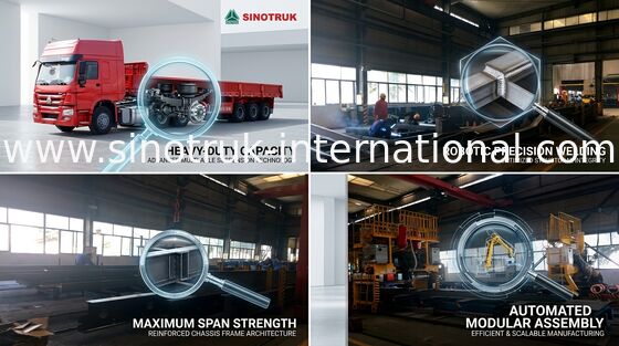 INTERNAZIONALE dell'autocarro con cassone ribaltabile del rimorchio dei semi della parete laterale 30-60Tons 13-16m SINOTRUK