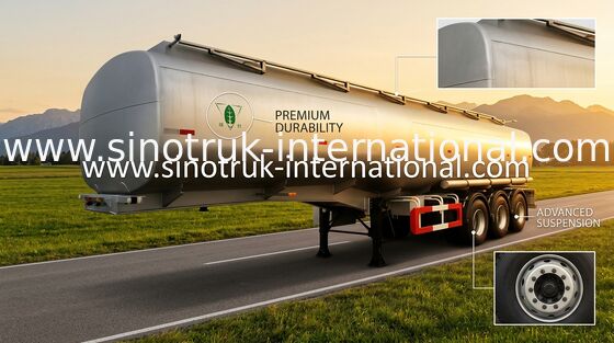 Acciaio di mn di SINOTRUK 60 rimorchi a base piatta dei semi del serbatoio dell'olio di Cfm per trasporto del combustibile derivato del petrolio