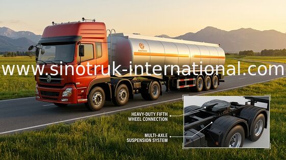 Autoarticolato basso di re Pin del consumo di combustibile 45-60 CBM #90/camion di olio combustibile