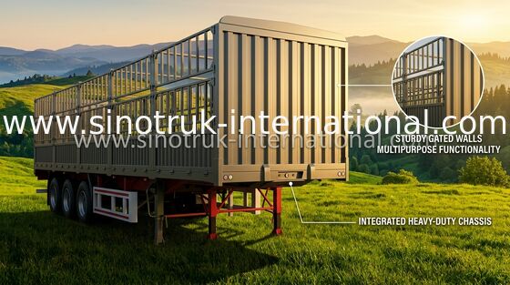 Rimorchio commerciale CIMC del camion di Dropside 3 assi 30-60 tonnellate 13-16m