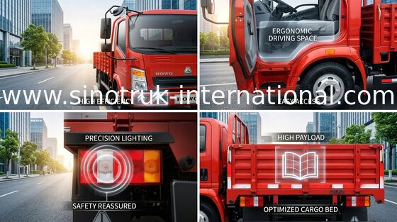 SINOTRUK HOWO 8 tonnellate di camion di bassa potenza LHD 4X2 116HP ZZ1087D3614C180