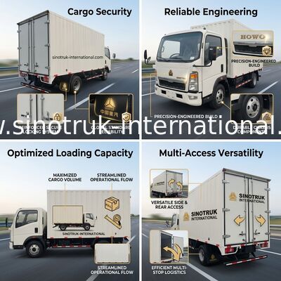 SINOTRUK HOWO Professional Light Duty Trucks Low Noise per il settore delle costruzioni