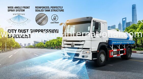 Camion di serbatoio di acqua della costruzione di alta efficienza 10CBM con 360 gradi di rotazione
