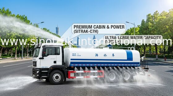 Gamma di spruzzatura del camion di serbatoio di acqua di SINOTRUK SITRAK 6x4 LHD 15-20CBM largamente