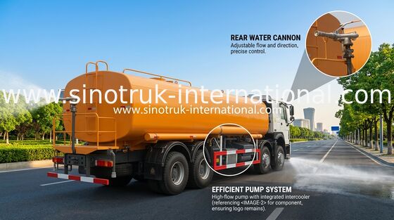 Camion di serbatoio di acqua dello spruzzatore di Sinotruk Howo 30CBM 8 x 4 euro 2