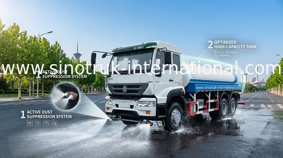 20CBM che spruzza l'euro 2 del camion di serbatoio di acqua/autocisterna SINOTRUK della costruzione