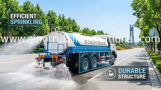 Assistenza a comando idraulico SINOTRUK HOWO dell'aria del camion di serbatoio di acqua da 6000 galloni