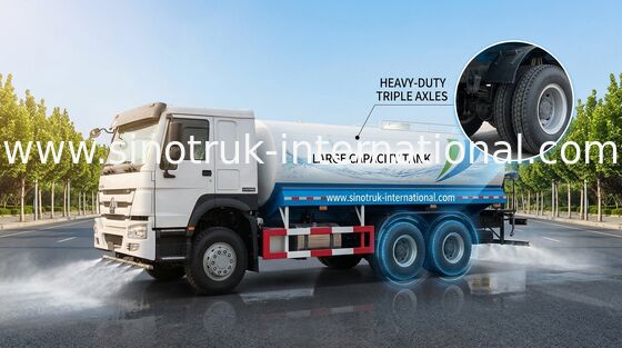 Gamma di spruzzatura del camion di serbatoio di acqua di SINOTRUK HOWO 6x4 LHD 15-20CBM largamente