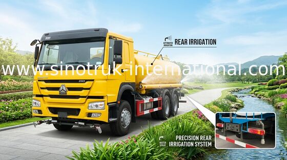 Camion di serbatoio di acqua di alta efficienza di HOWO con la spruzzatura livellata massima minima