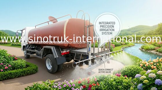 Camion di serbatoio di acqua SINOTRUK HOWO 6CBM per area di ingegneria/di estrazione mineraria del paesaggio