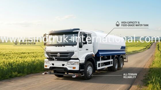Acqua dell'acciaio inossidabile che spruzza camion SINOTRUK 18CBM per la spruzzatura dell'antiparassitario
