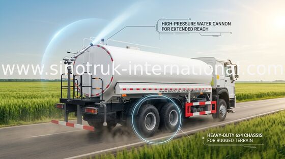 Camion di serbatoio di acqua dello spruzzatore di Sinotruk Howo 10-25CBM 6 x 4 euro 2