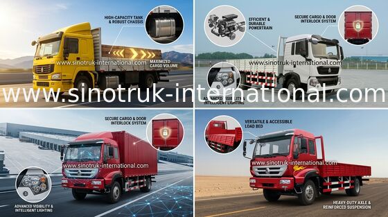 Camion economizzatore d'energia del carico di trasporto delle merci 16 tonnellate di 4X2 LHD Euro2 290HP