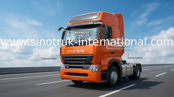 Trattore arancio di colore di Howo del camion affidabile del trattore e consumo di combustibile basso del camion