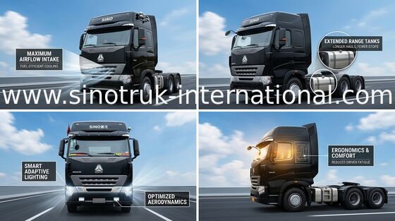 Trattore internazionale RHD, rimorchio capo del camion di SINOTRUK HOWO A7 del camion