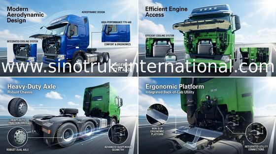 Euro internazionale 4 del motore primo LHD 6X4 di HP del motore 440 dell'UOMO del trattore T7H del camion