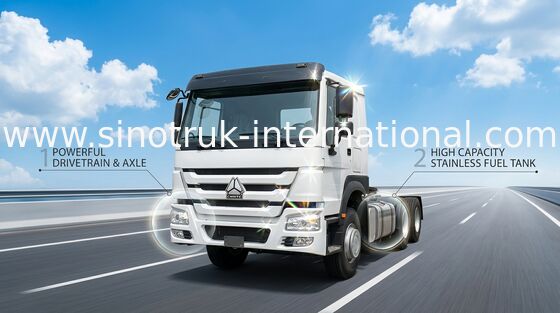 HW76 di LHD 6 x 4 336HP 10 delle ruote HOWO del trattore sicurezza dell'ancoraggio della carrozza del camion singola