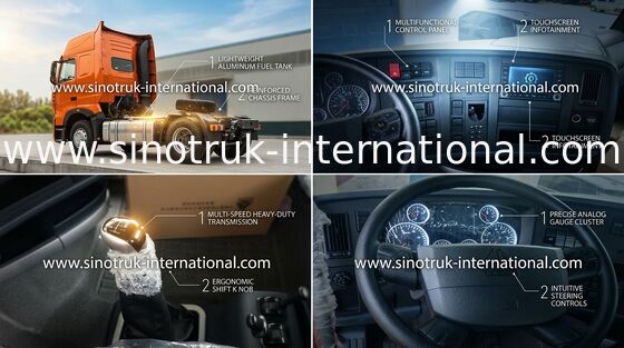 Euro resistente II del camion di Howo del rimorchio dei semi e del trattore determinato mano sinistra