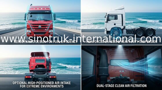 Camion SINOTRUK HOWO LHD 4X2 Euro2 380HP ZZ4187S3511V del trattore