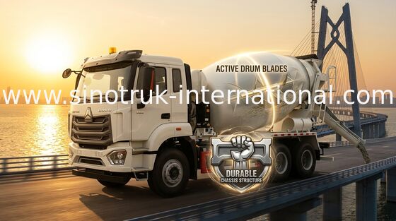 Nuovo Howo Concrete Mixer Truck 16CBM 8 X 4 Euro 2 400Hp Construction