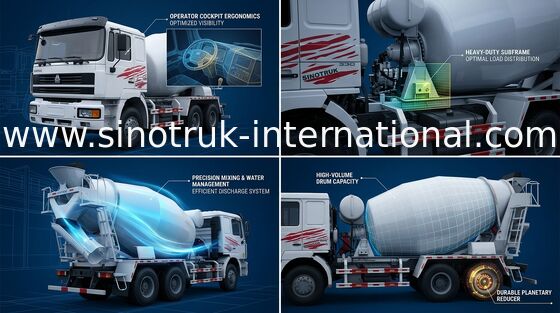 Camion Euro2 290HP 6X4 ZZ5255GJBM3846B1 della betoniera di SINOTRUK HOKA