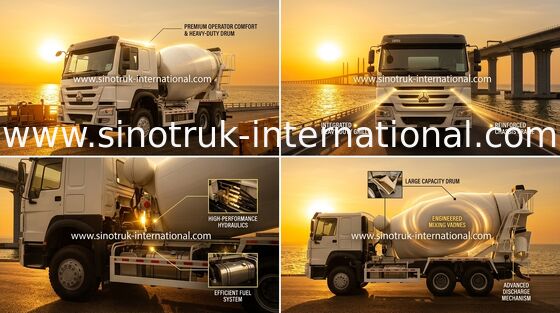 Cavalli vapore 336HP del camion della betoniera di LHD 6×4 10wheels alti