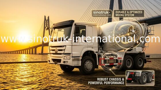 Motore mobile del camion LHD 10CBM 290HP del cemento del miscelatore di SINOTRUK HOWO ZZ5257GJBM3841W