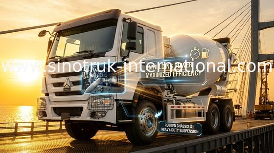 HOWO 8*4 12 Ruote Camione miscelatore di calcestruzzo 400 HP 16CBM Grande Potenza Grande Capacità