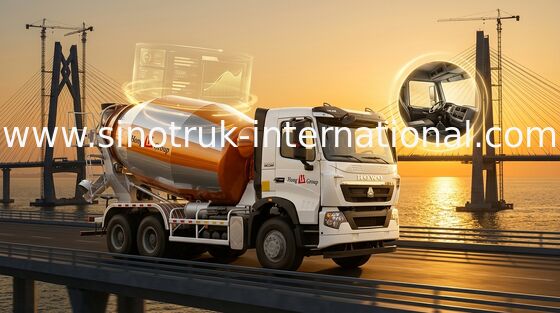 Camion della betoniera di iso con la pompa, attrezzatura industriale mobile di miscela di calcestruzzo