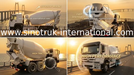 Camion di 10-20CBM 6 x 4 della betoniera di Sinotruk Howo costruzione 340Hp dell'euro 2