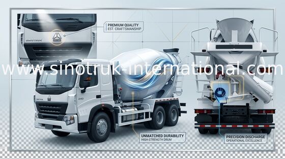 camion della betoniera 10CBM per il cantiere/il rimorchio del tamburo betoniera