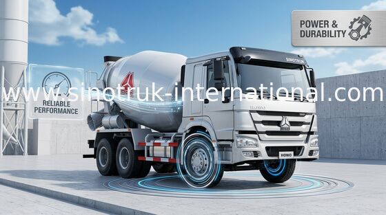 Grande camion della betoniera con il carro armato resistente all'uso ad alta resistenza del piatto d'acciaio