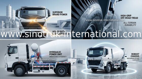 Camion concreto mobile della miscela, veicolo industriale RHD 6X4 del miscelatore di cemento