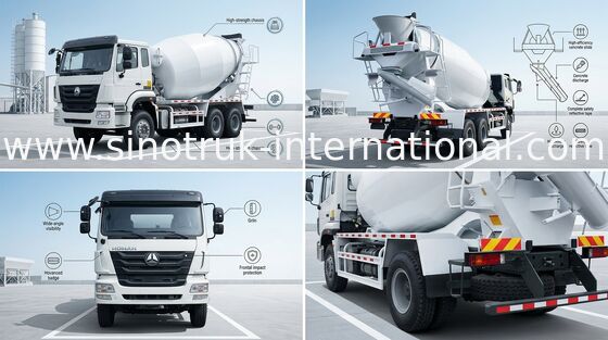 camion mobile della betoniera con la pompa, betoniera del rimorchio di 10 CBM