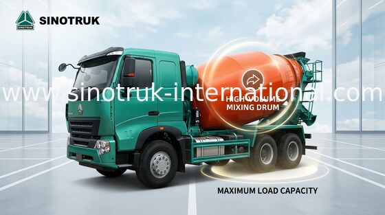 Camion della betoniera di grande capacità per il cantiere SINOTRUK HOWO A7