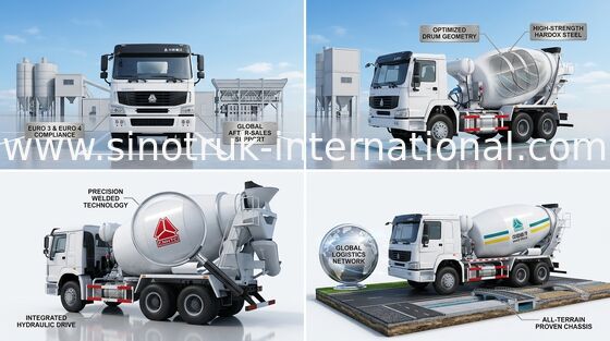 Camion SINOTRUK HOWO 10CBM 290HP 6X4 LHD ZZ5257GJBM3841W della betoniera
