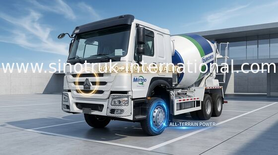 Camion BIANCO LHD della betoniera di SINOTRUK HOWO 371HP