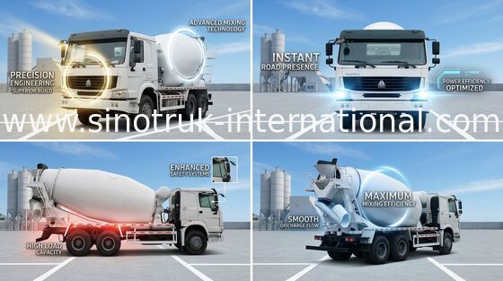 Camion 12CBM 371HP 6X4 LHD ZZ5257GJBN4048W della betoniera di SINOTRUK HOWO